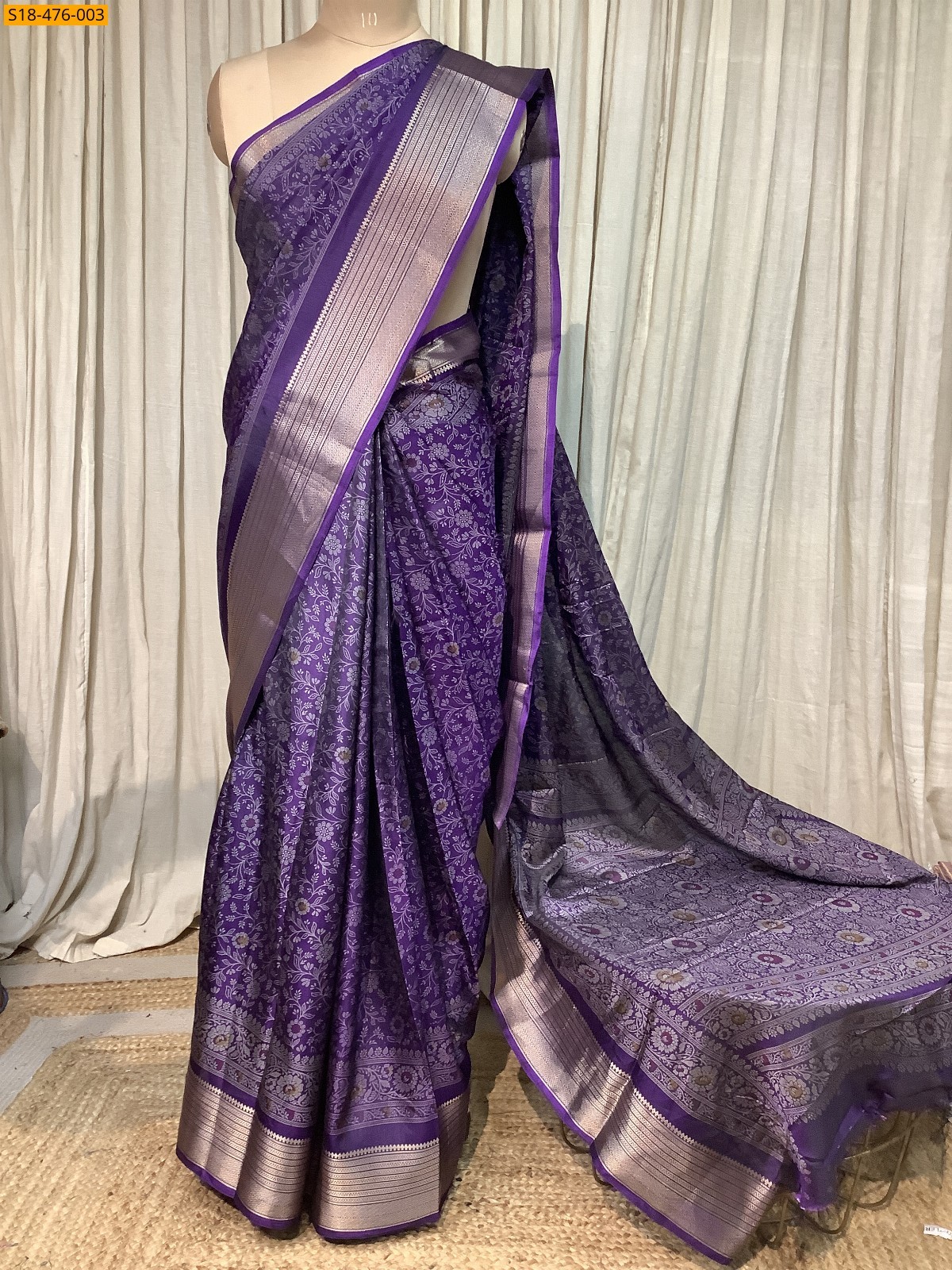 Purple Fancy Dola Silk Sarees