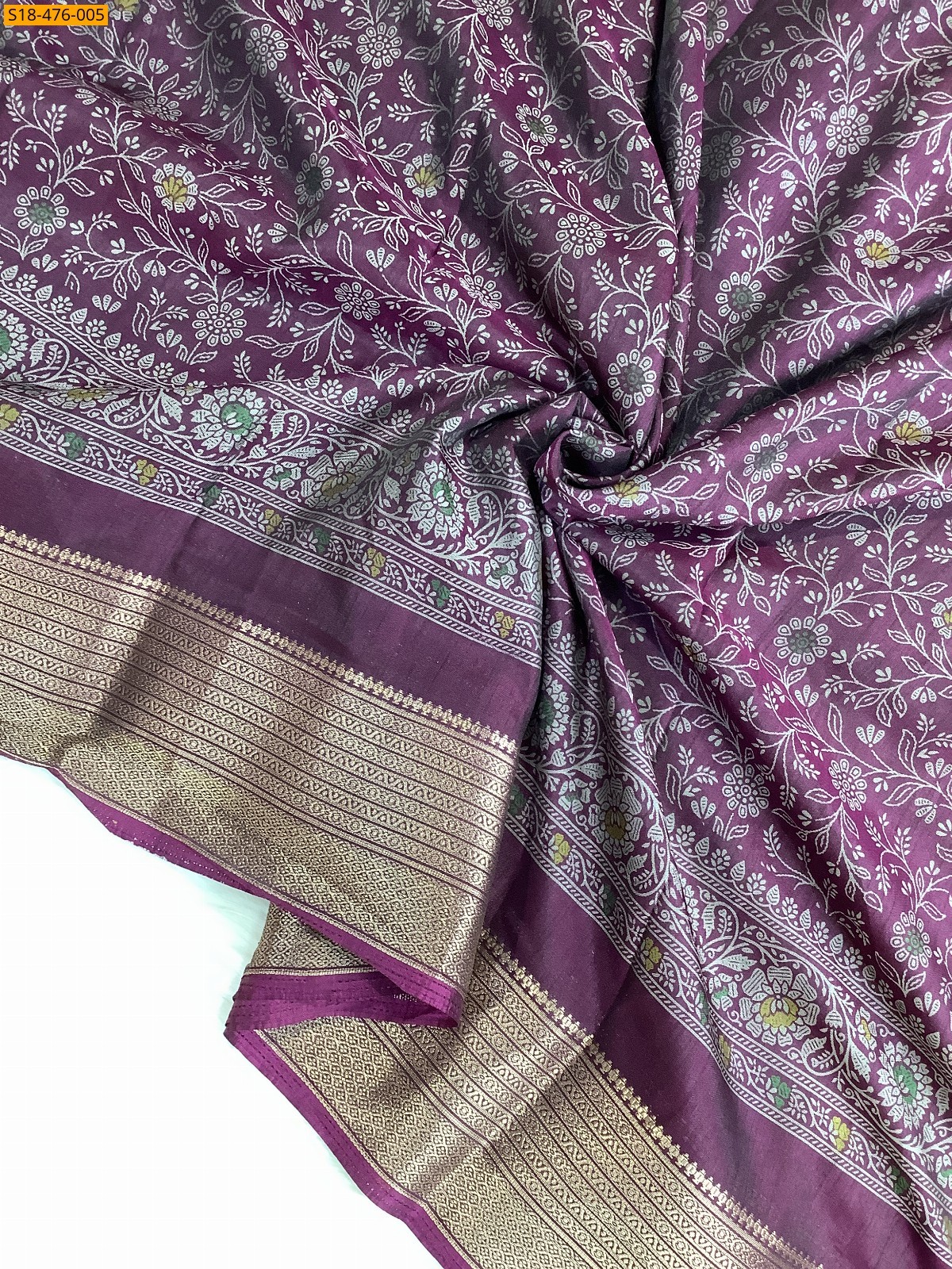 Lavendar Fancy Dola Silk Sarees