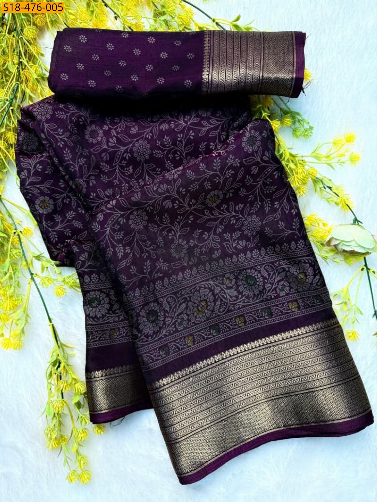 Wine Fancy Dola Silk Sarees