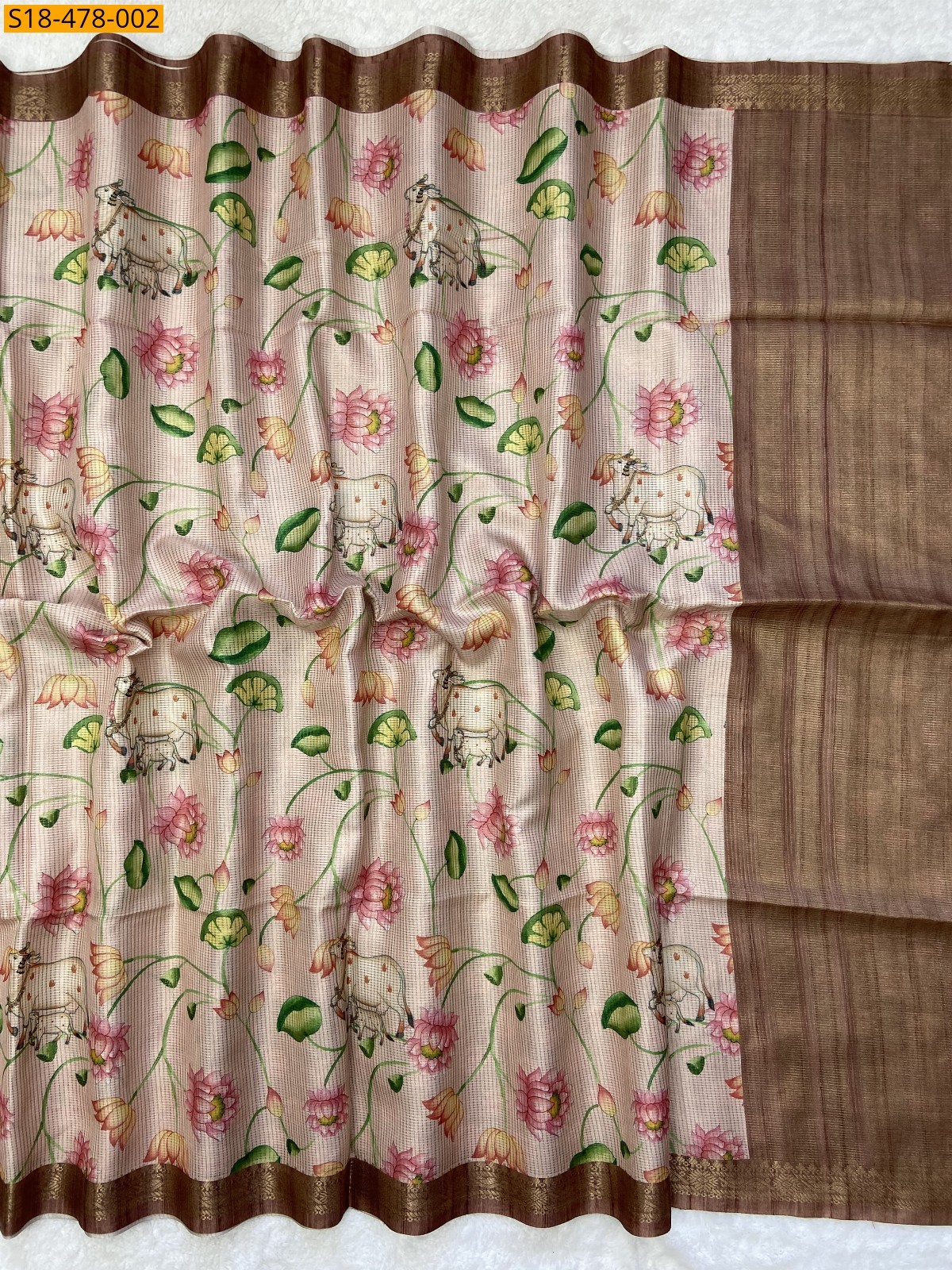 Sandal Fancy Soft Tussar Silk Sarees