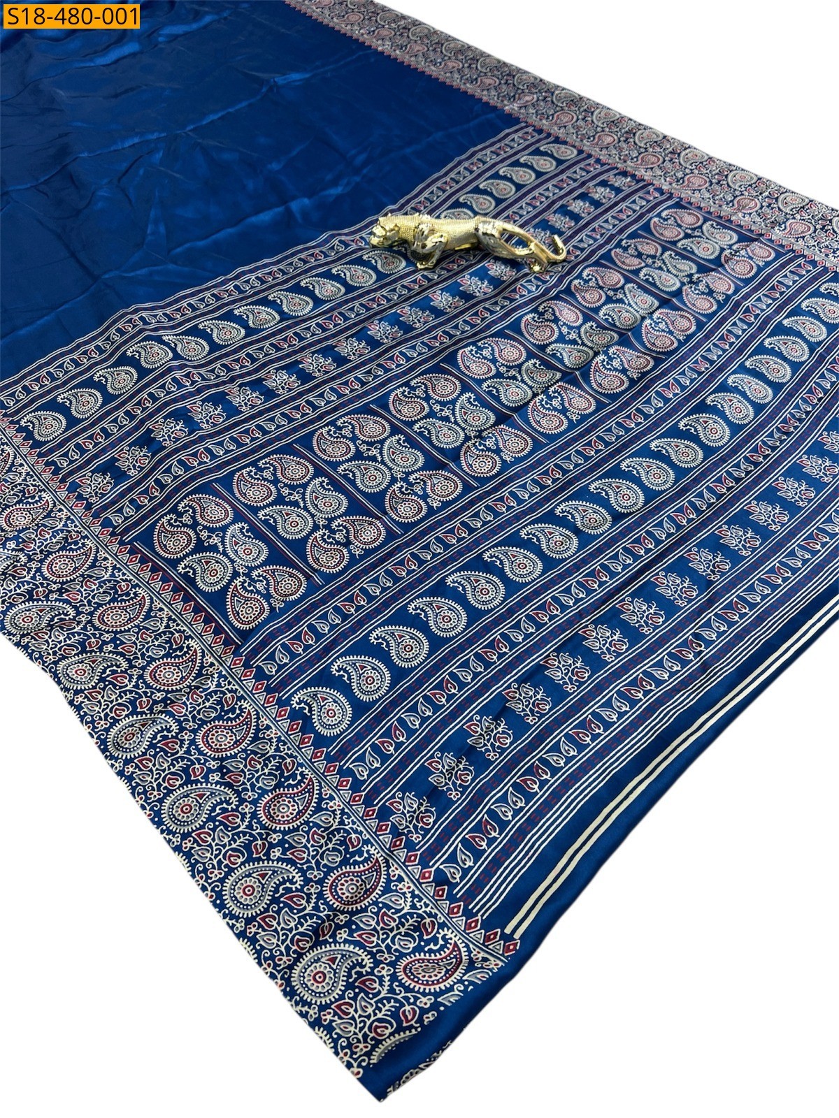 Navy blue Fancy Semi Gajji Silk Sarees