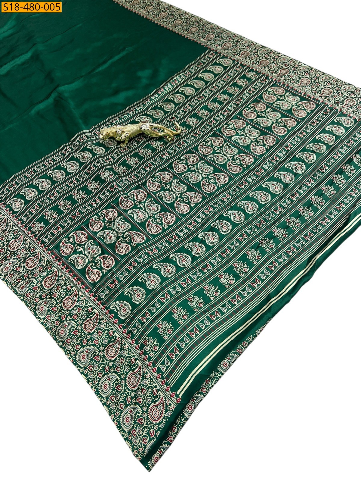 Green Fancy Semi Gajji Silk Sarees