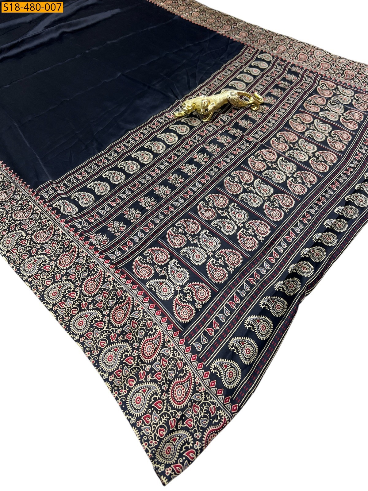 Black Fancy Semi Gajji Silk Sarees