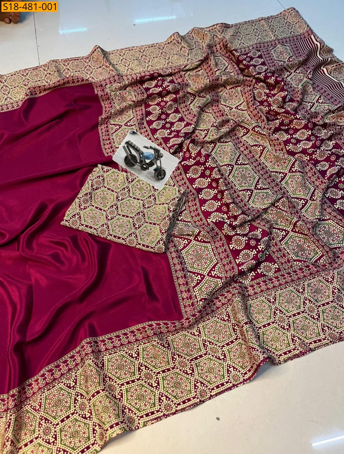 Pink Fancy Gajji Silk Saree