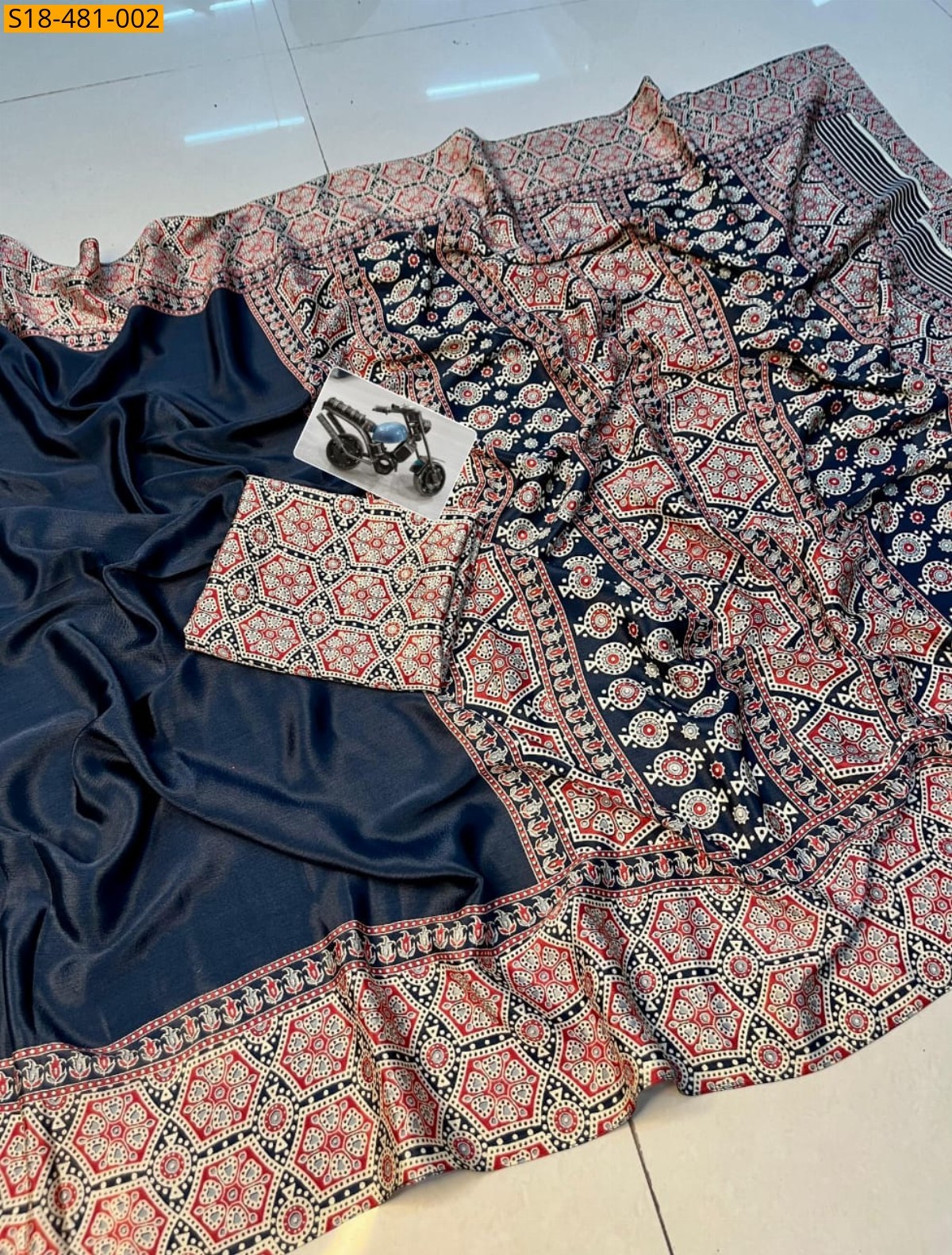 Black Fancy Gajji Silk Saree