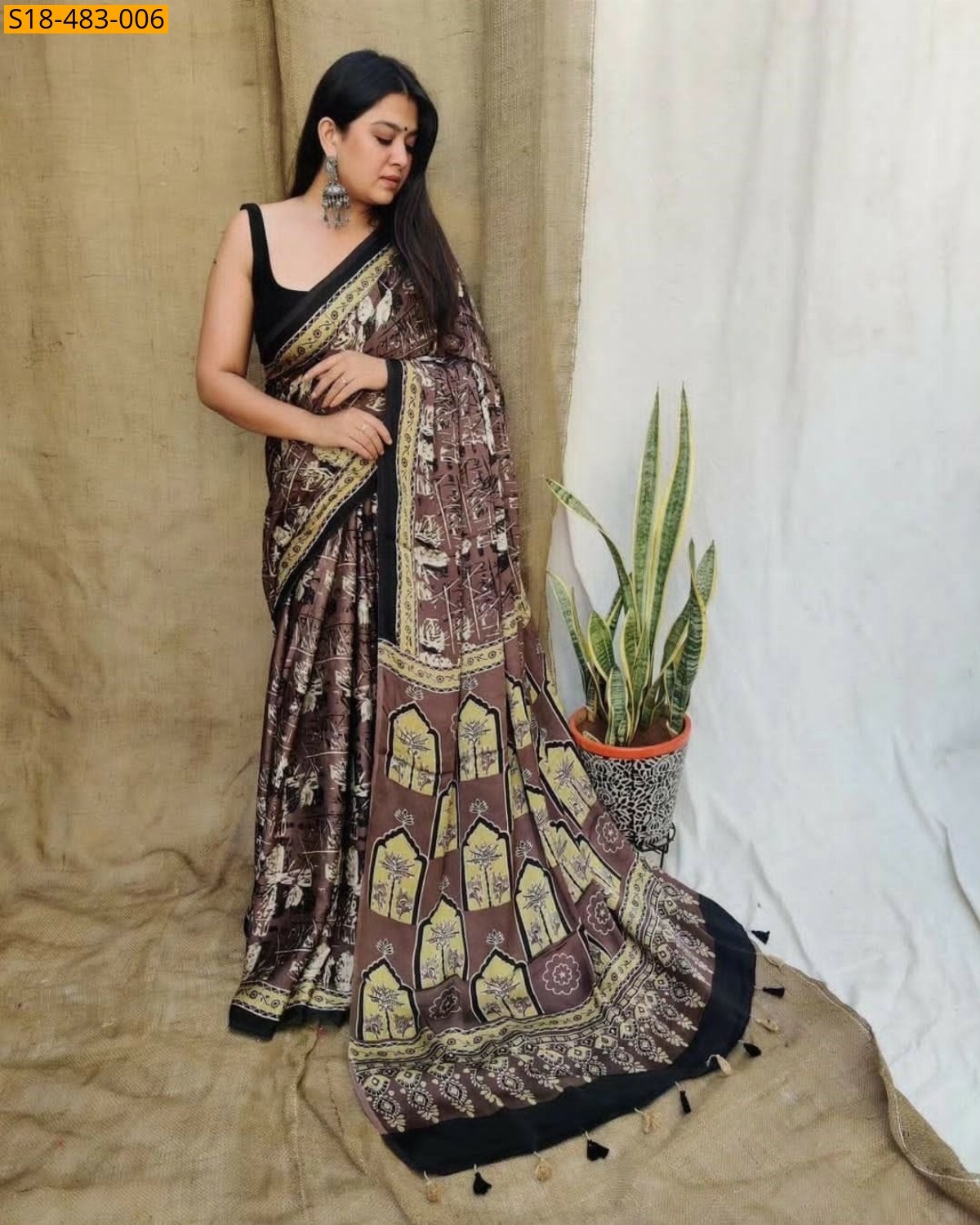 Fancy Japan Satin Saree