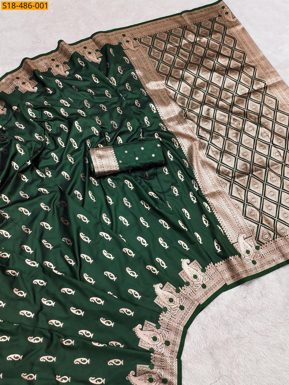 Green Fancy banarasi silk  Saree