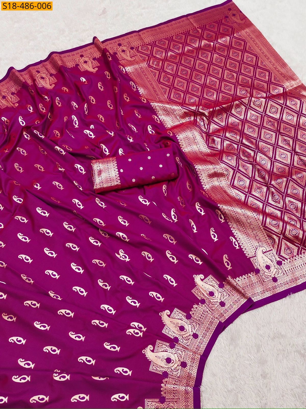 Purple Fancy banarasi silk  Saree
