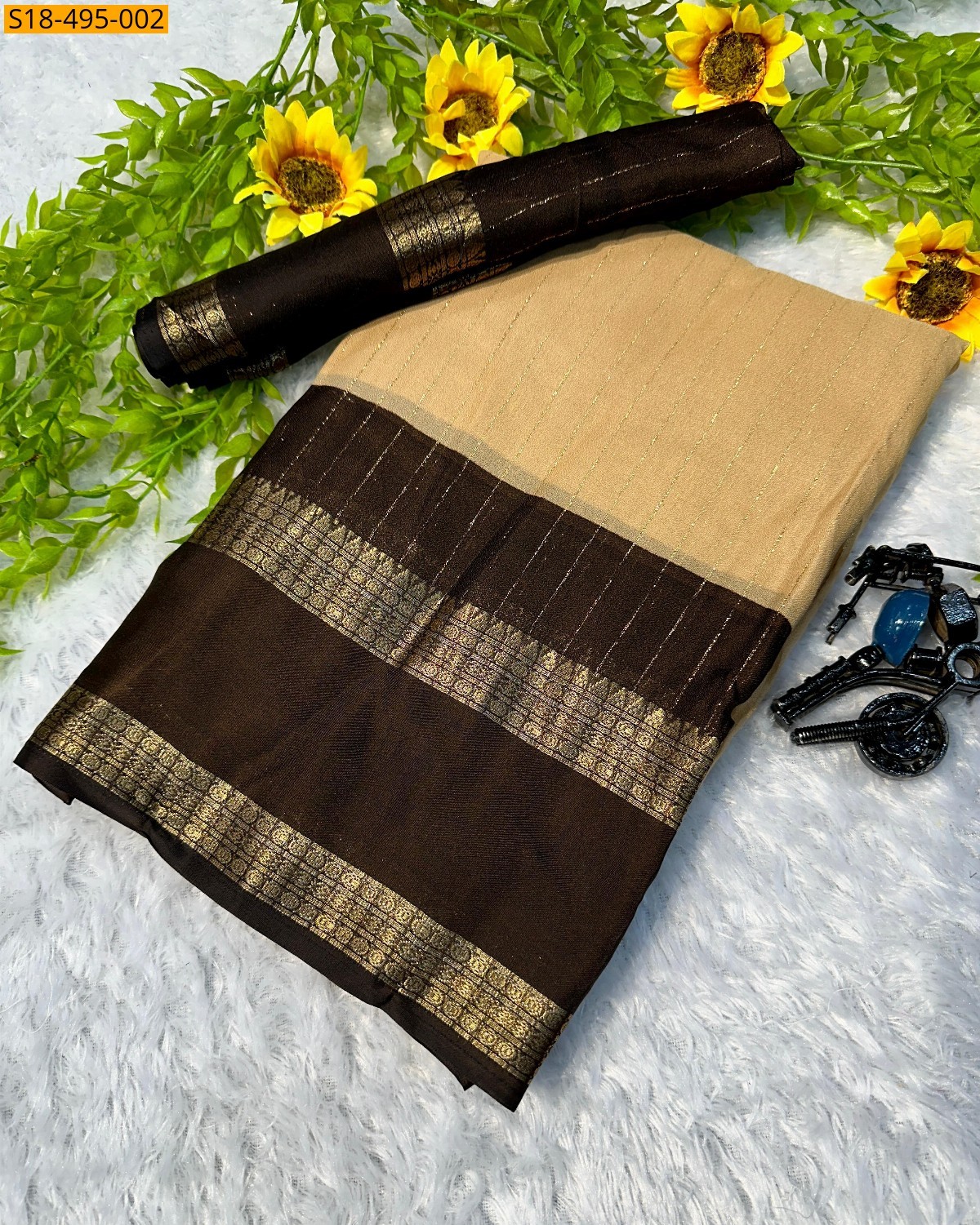 Sandal Fancy Mysore Silk Sarees