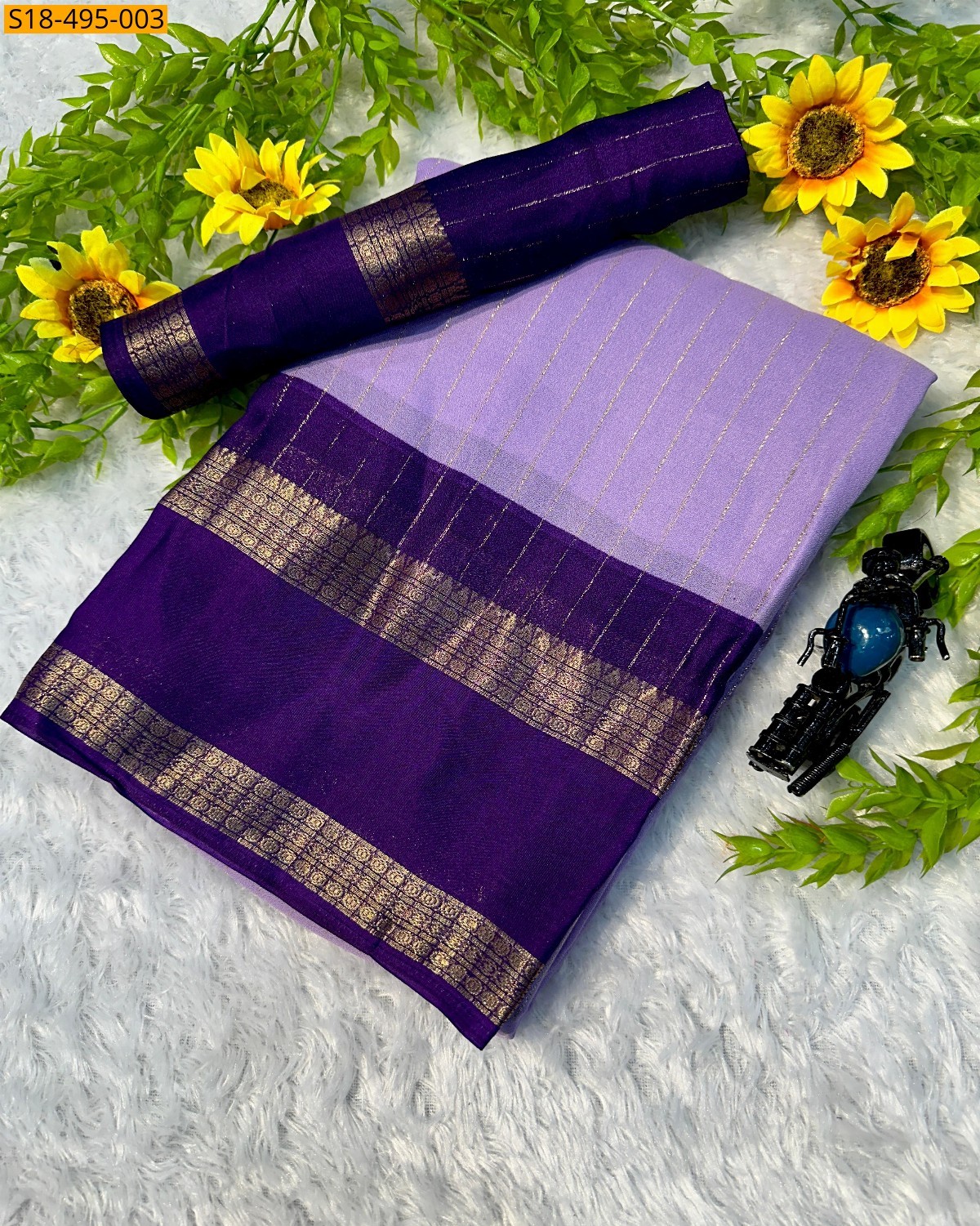 Lavender Fancy Mysore Silk Sarees