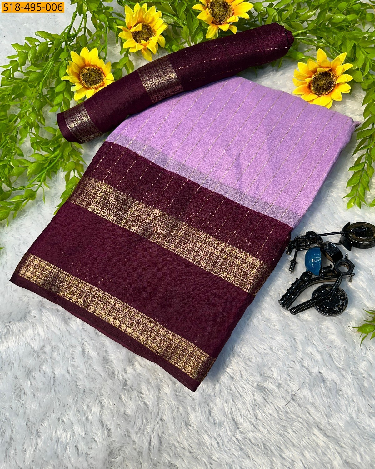 Pink Fancy Mysore Silk Sarees