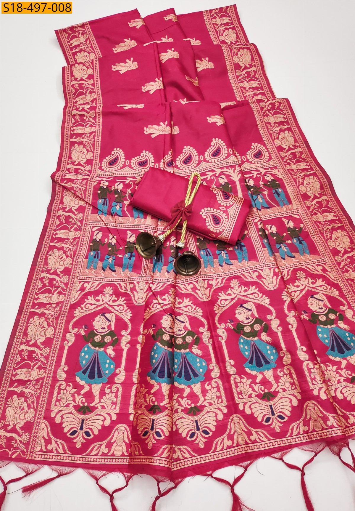 Pink Fancy Raw Silk Sarees