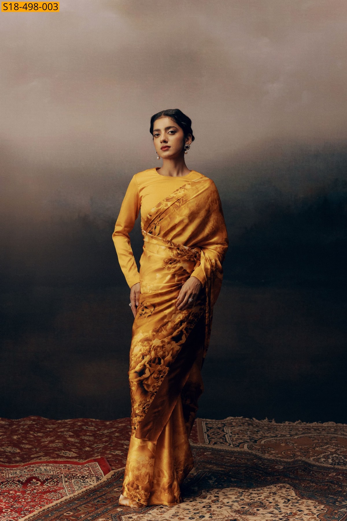 Yellow Fancy Japan Satin Sarees