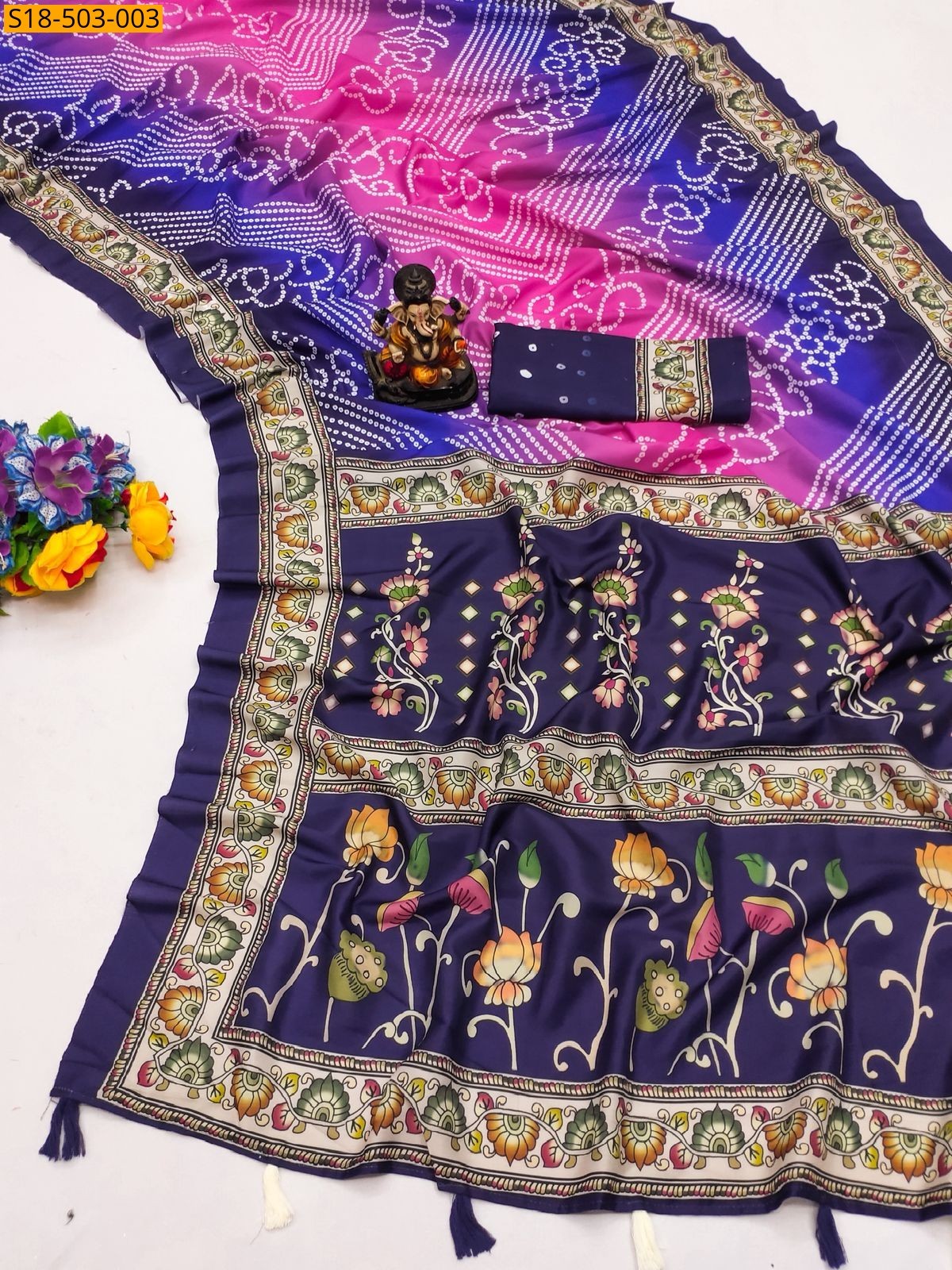 Pink Fancy Muslin Silk saree