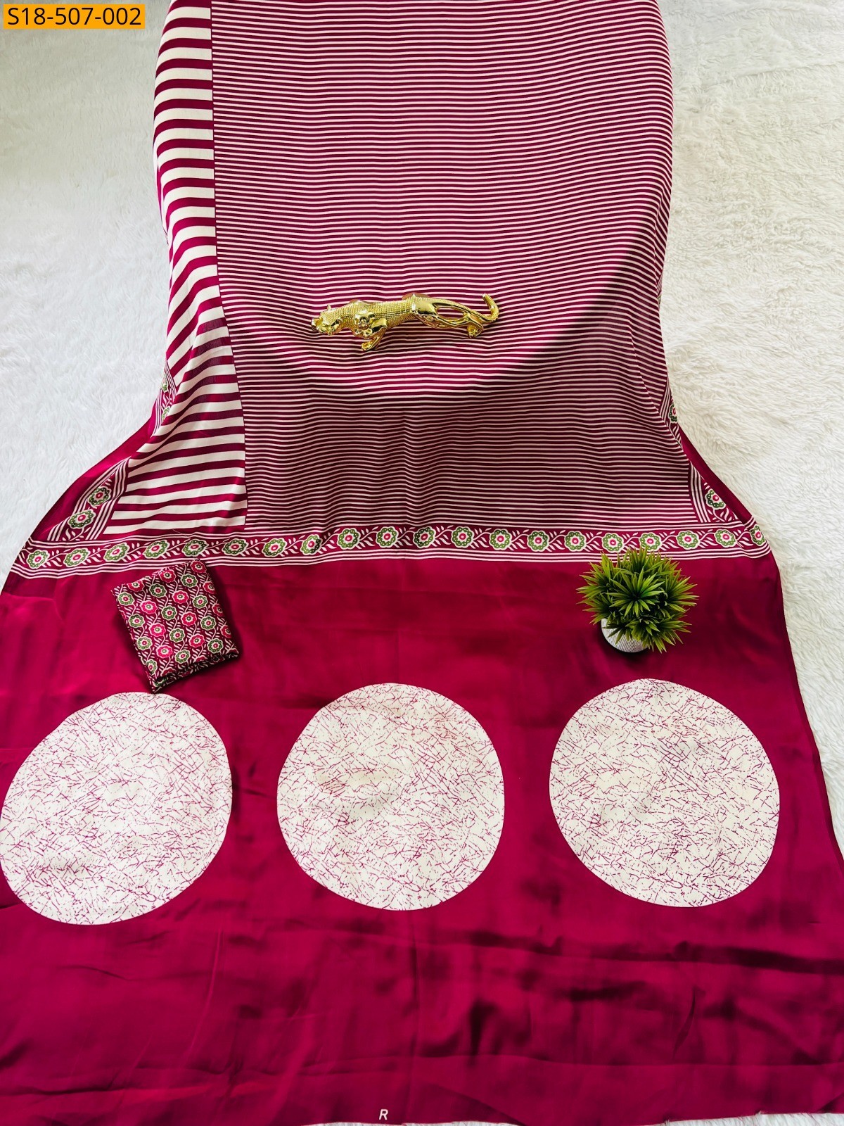 Pink Fancy Semi Gajji Silk saree