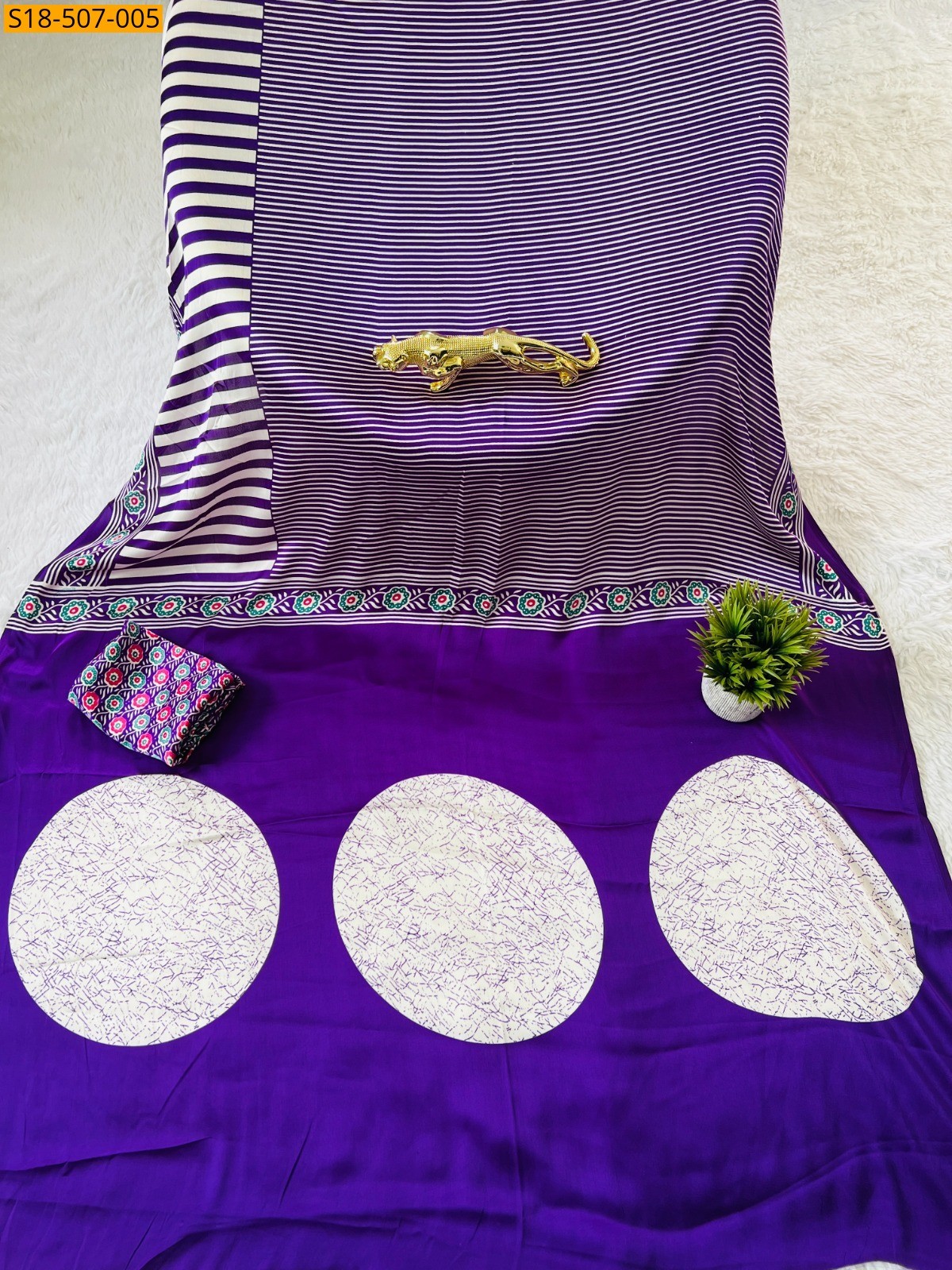 Violet Fancy Semi Gajji Silk saree