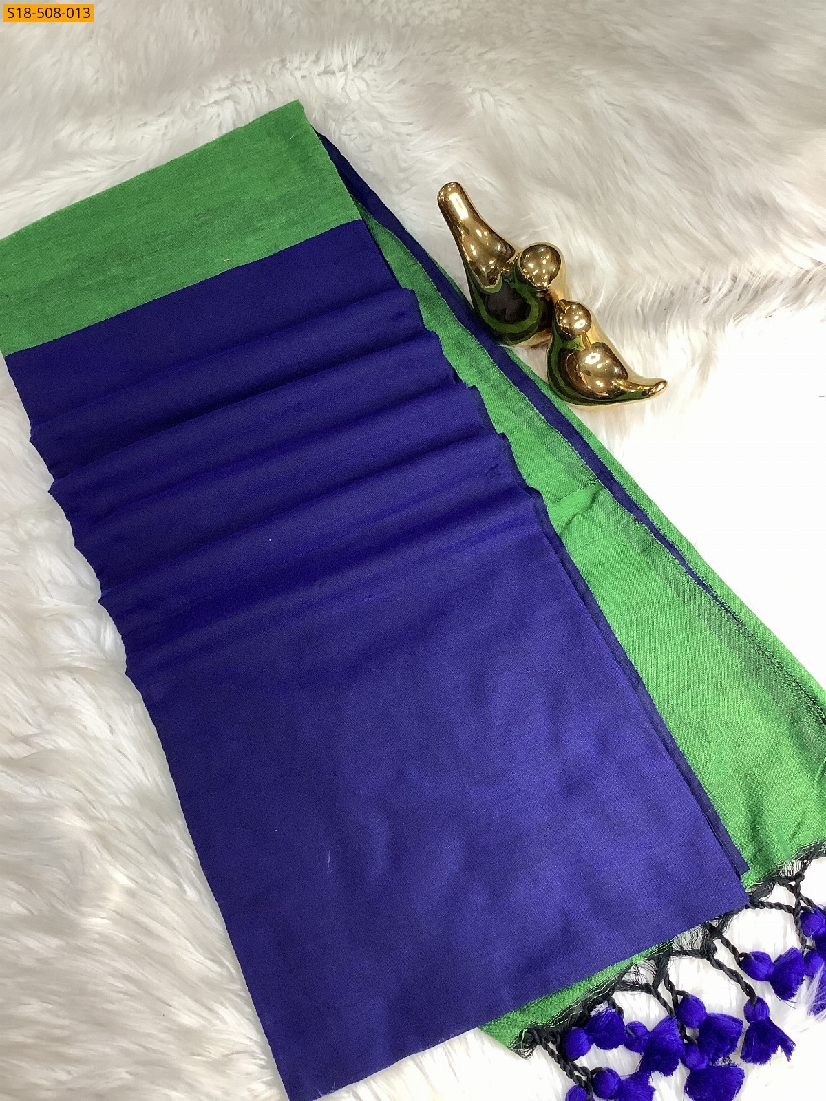 Navy blue Fancy Khadi Cotton saree