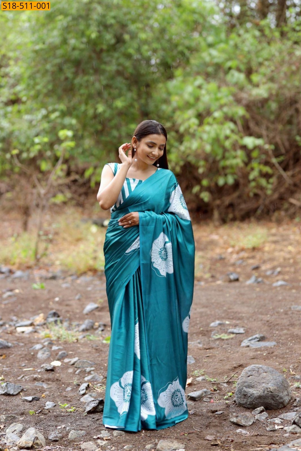 Blue Fancy Japan Gajji Silk  Sarees