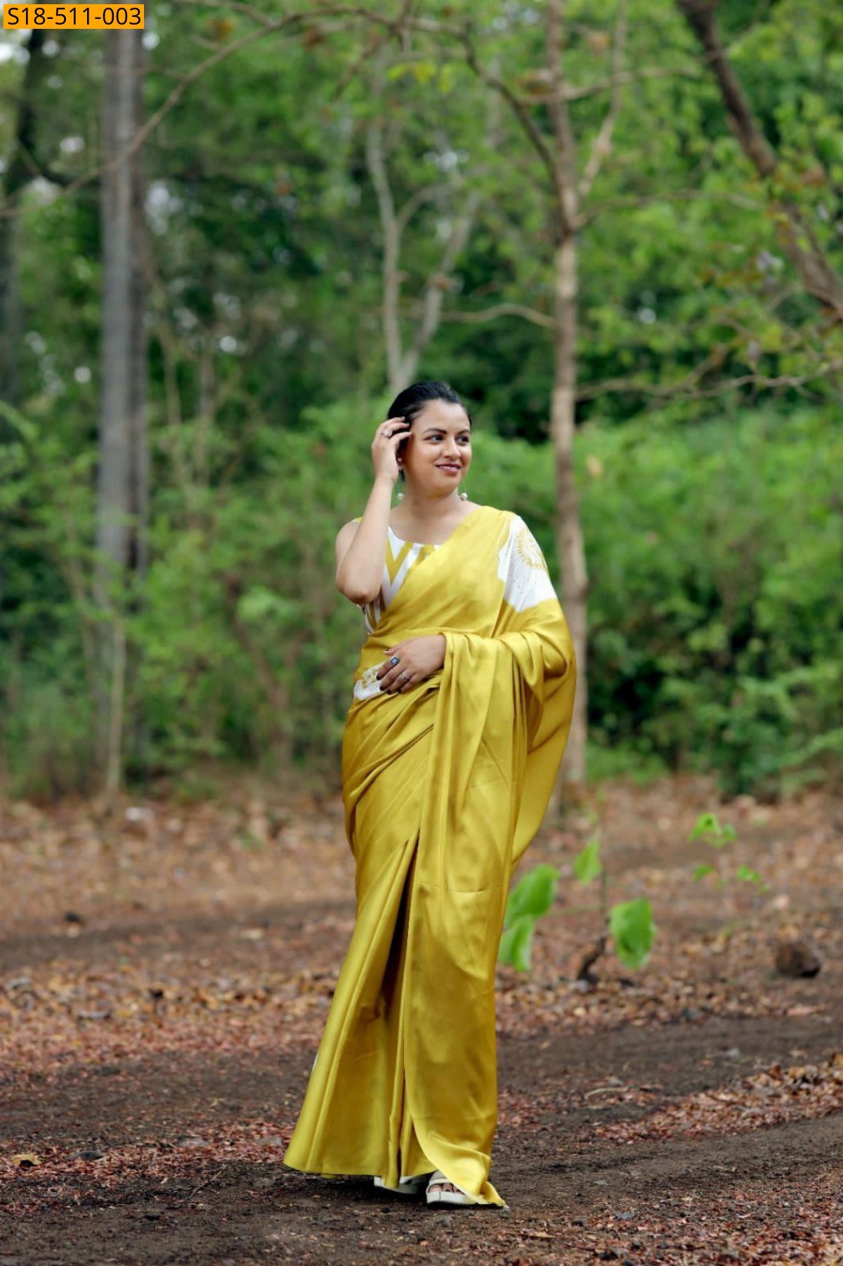 Yellow Fancy Japan Gajji Silk  Sarees
