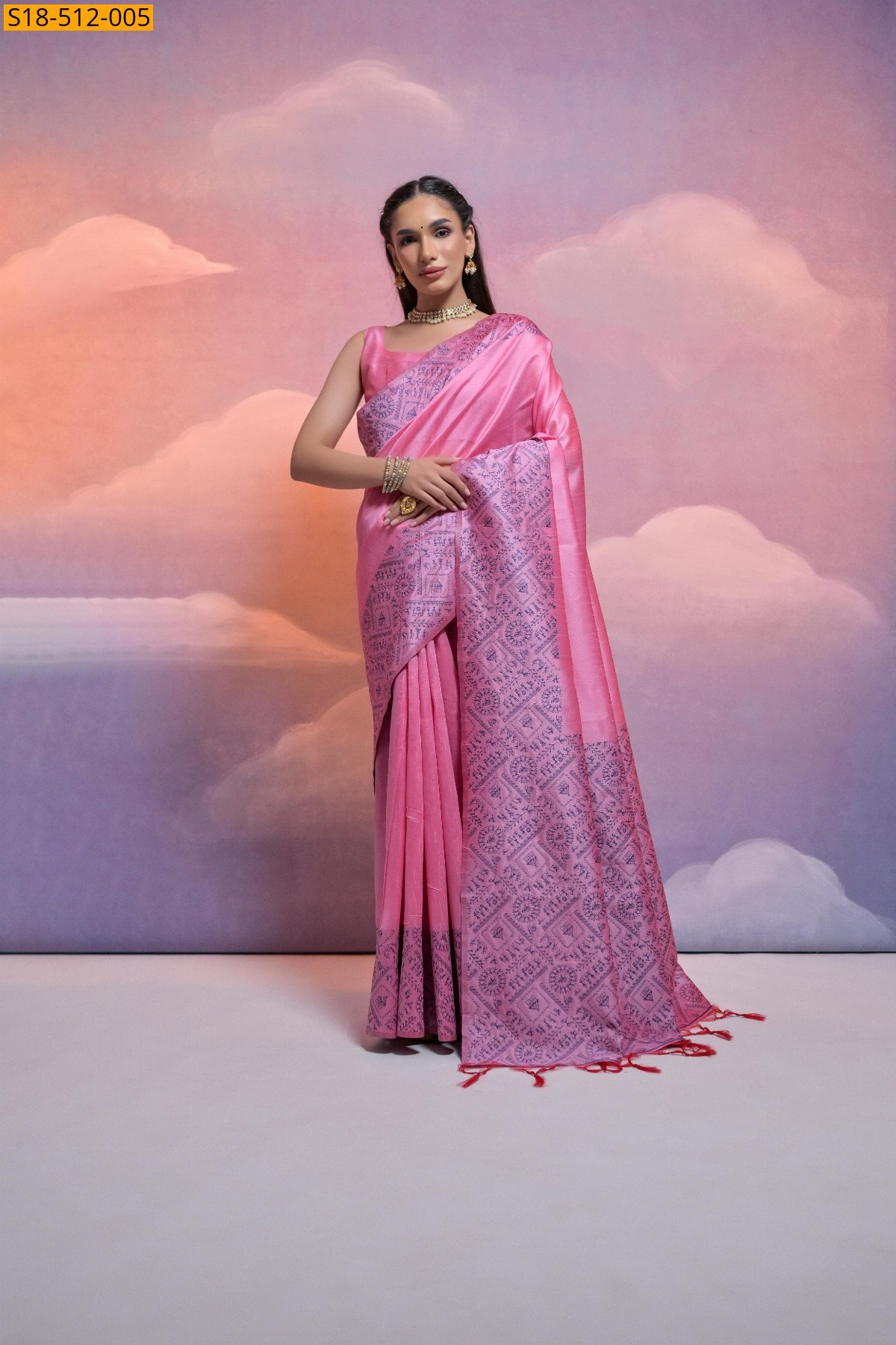 Baby pink Fancy  Banglori raw silk sarees
