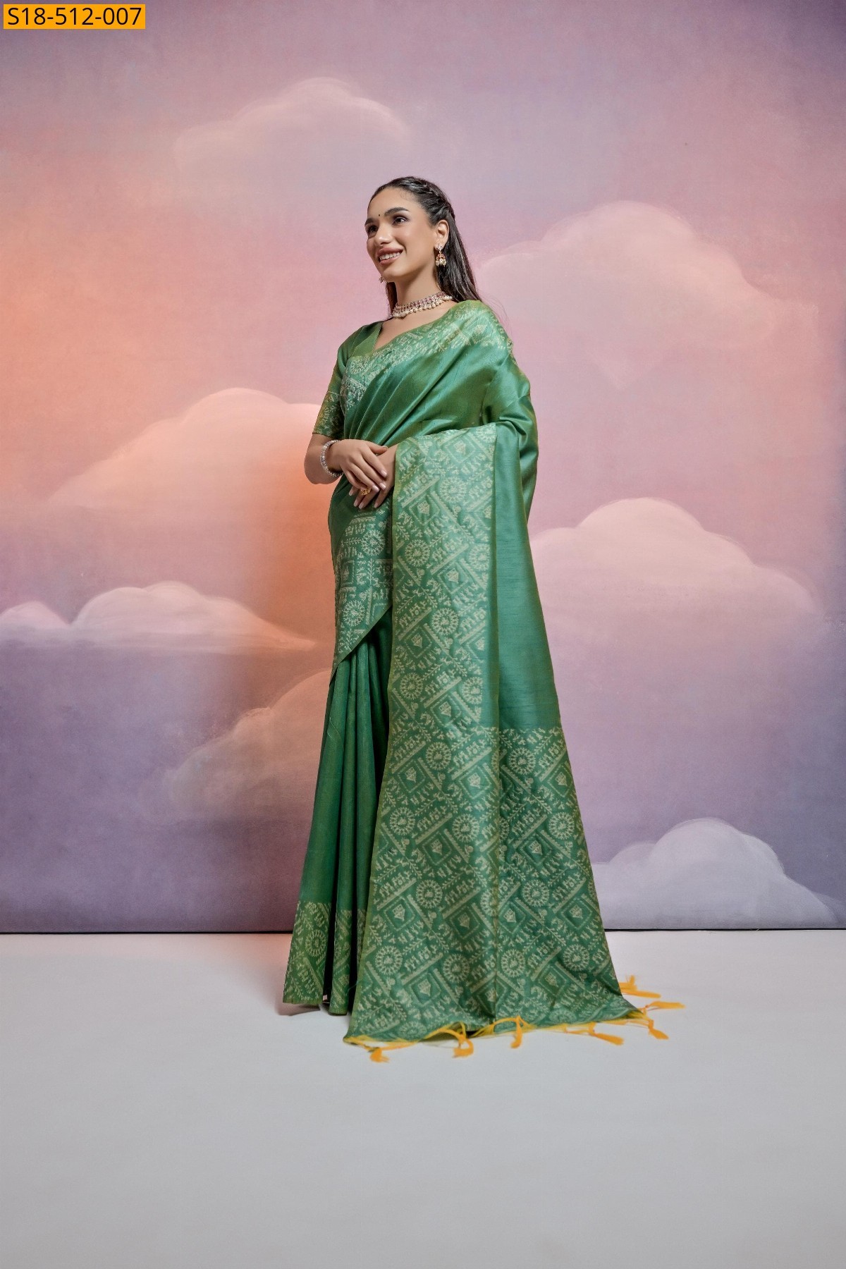 Green Fancy  Banglori raw silk sarees