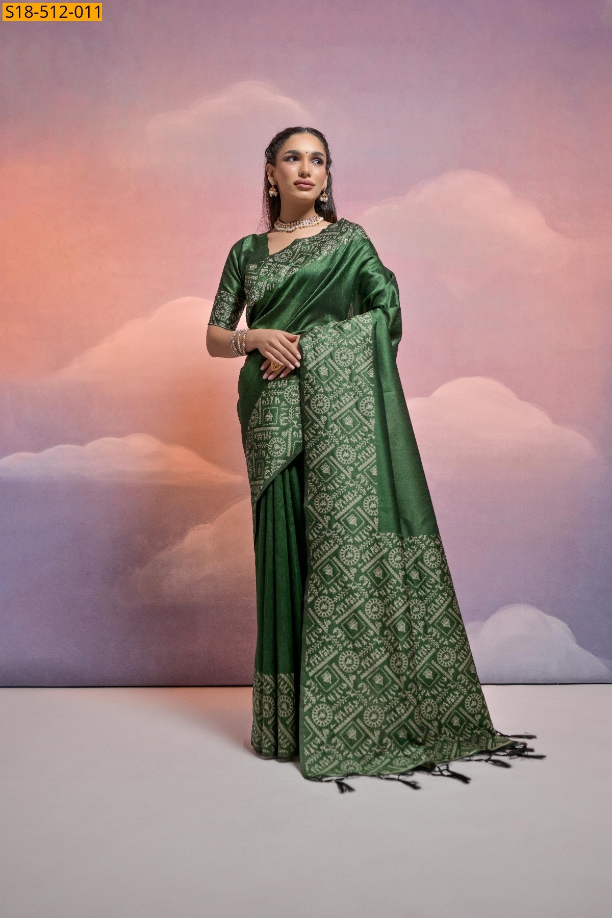 Green Fancy  Banglori raw silk sarees