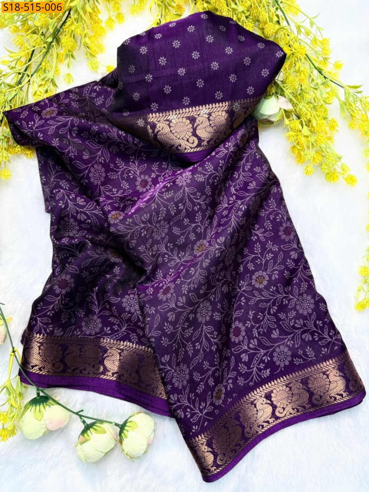 Violet Fancy Dola silk sarees