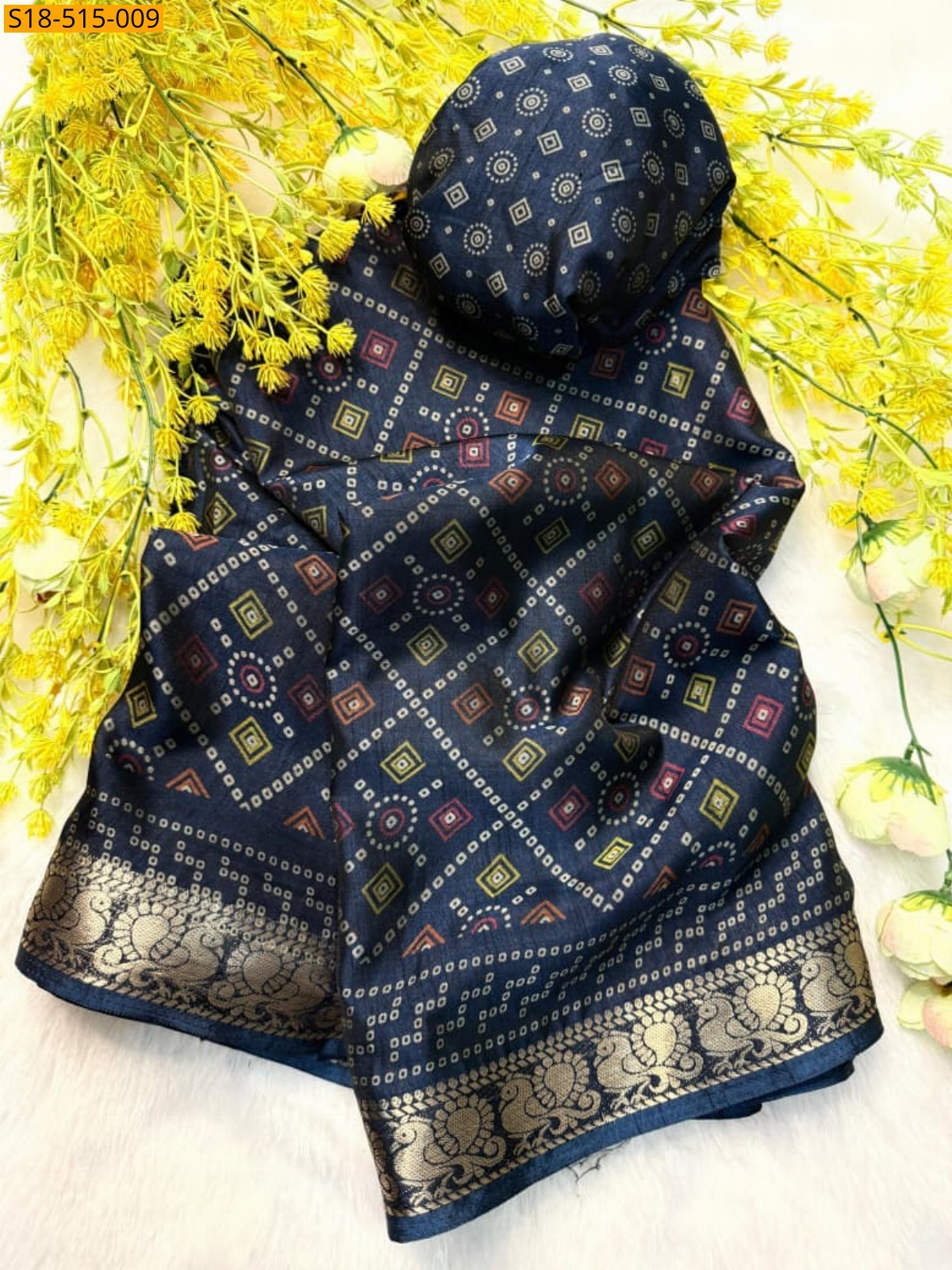 Black Fancy Dola silk sarees