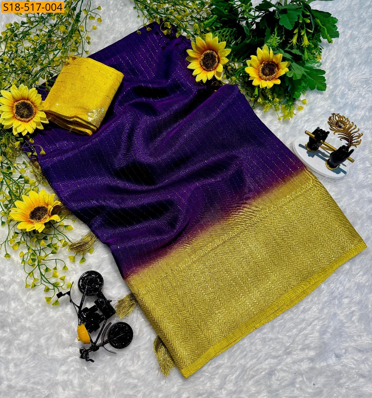 Violet Fancy Semi Dola sarees