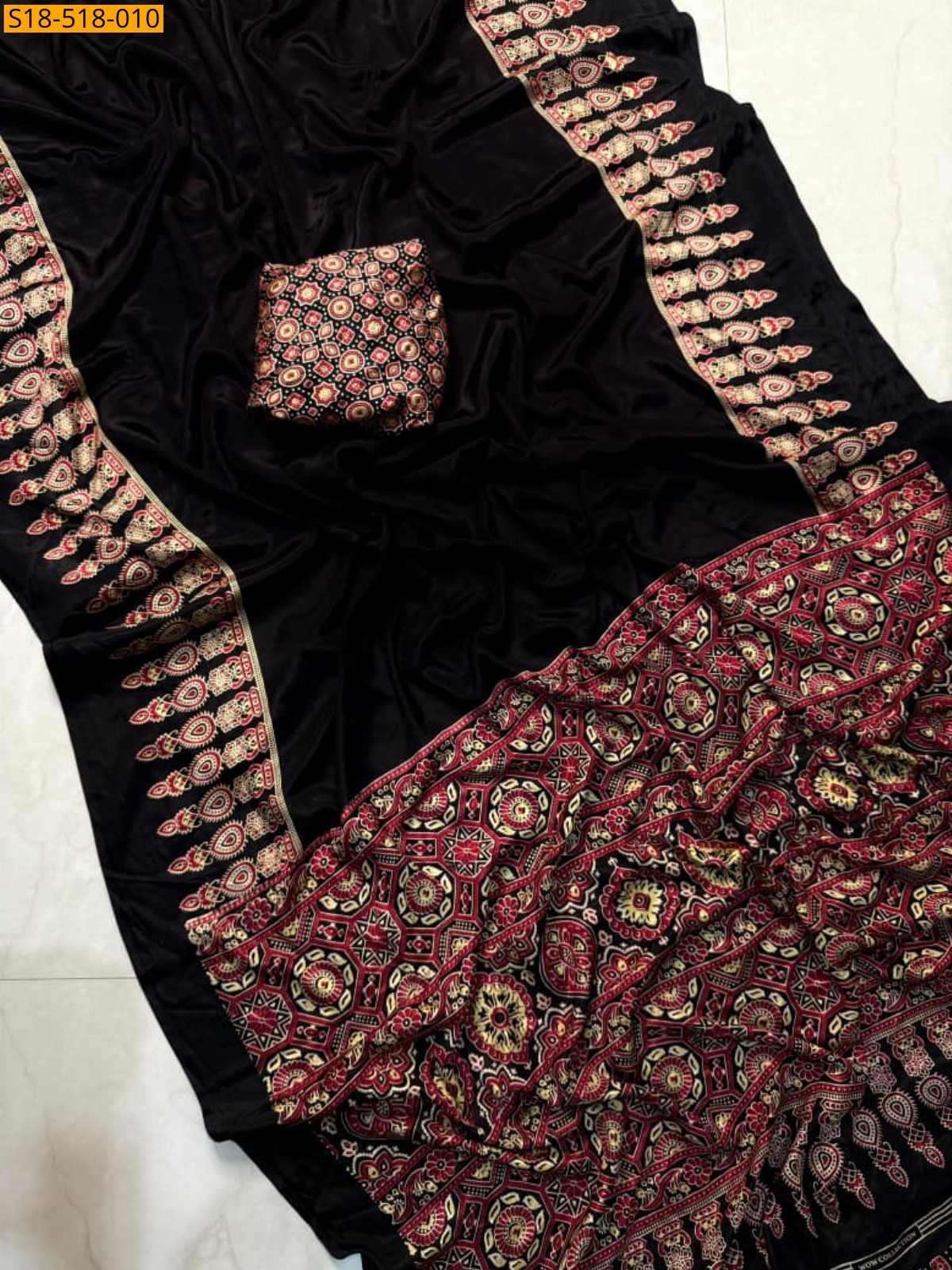 Black Fancy Gajji Silk Sarees