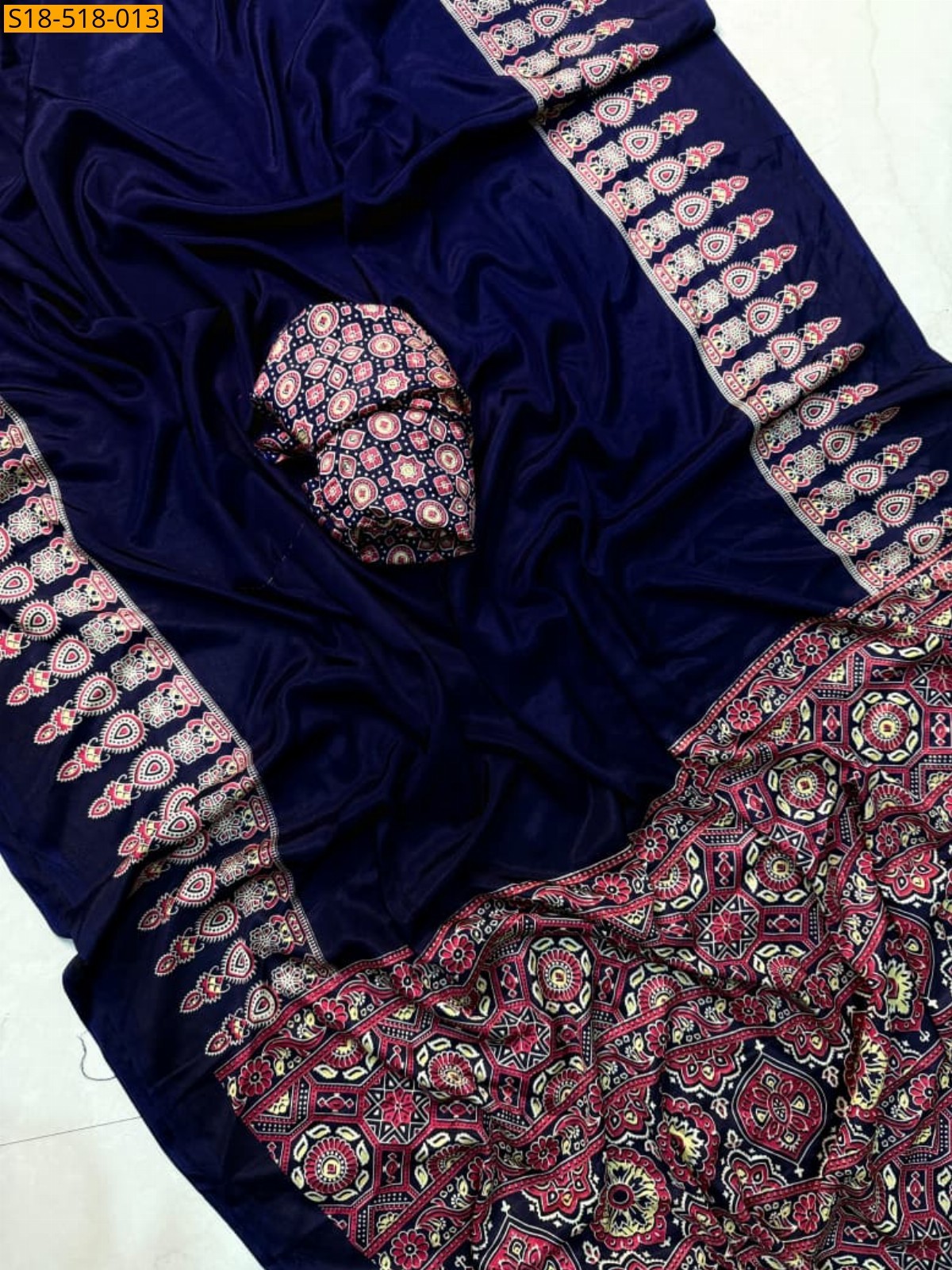 Navy blue Fancy Gajji Silk Sarees