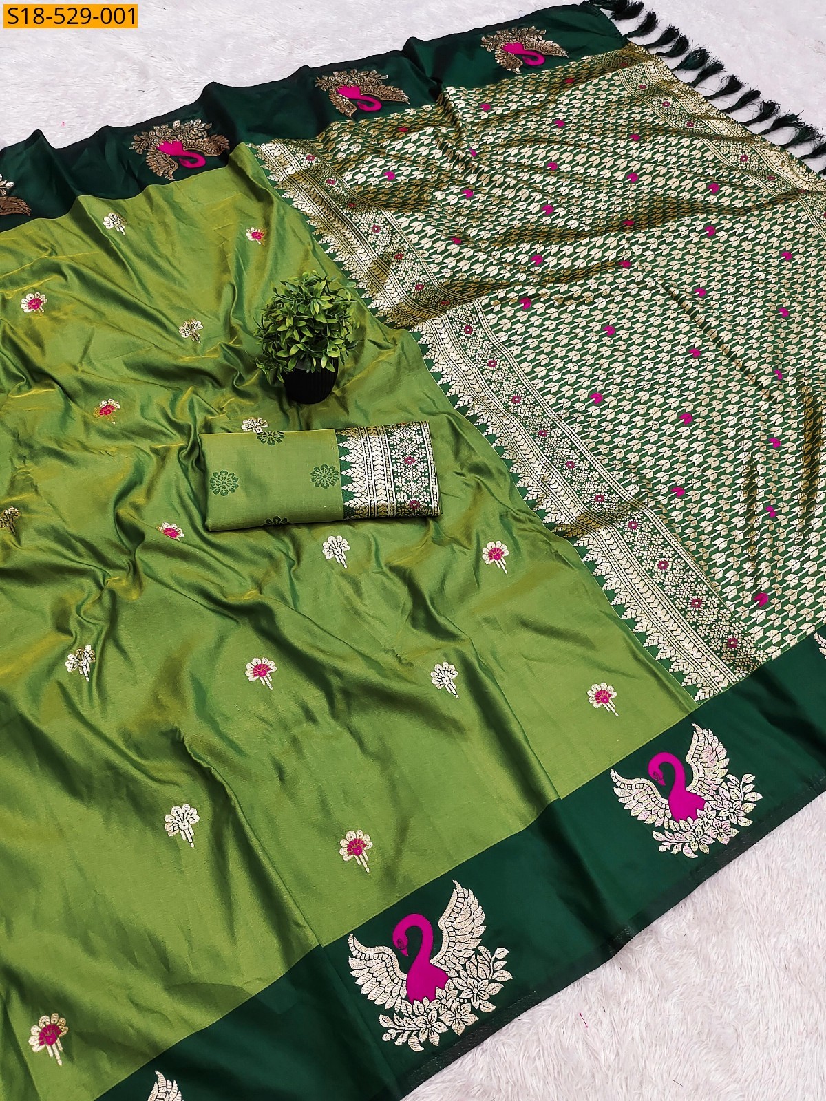 Green Fancy  Banarasi silk saree 