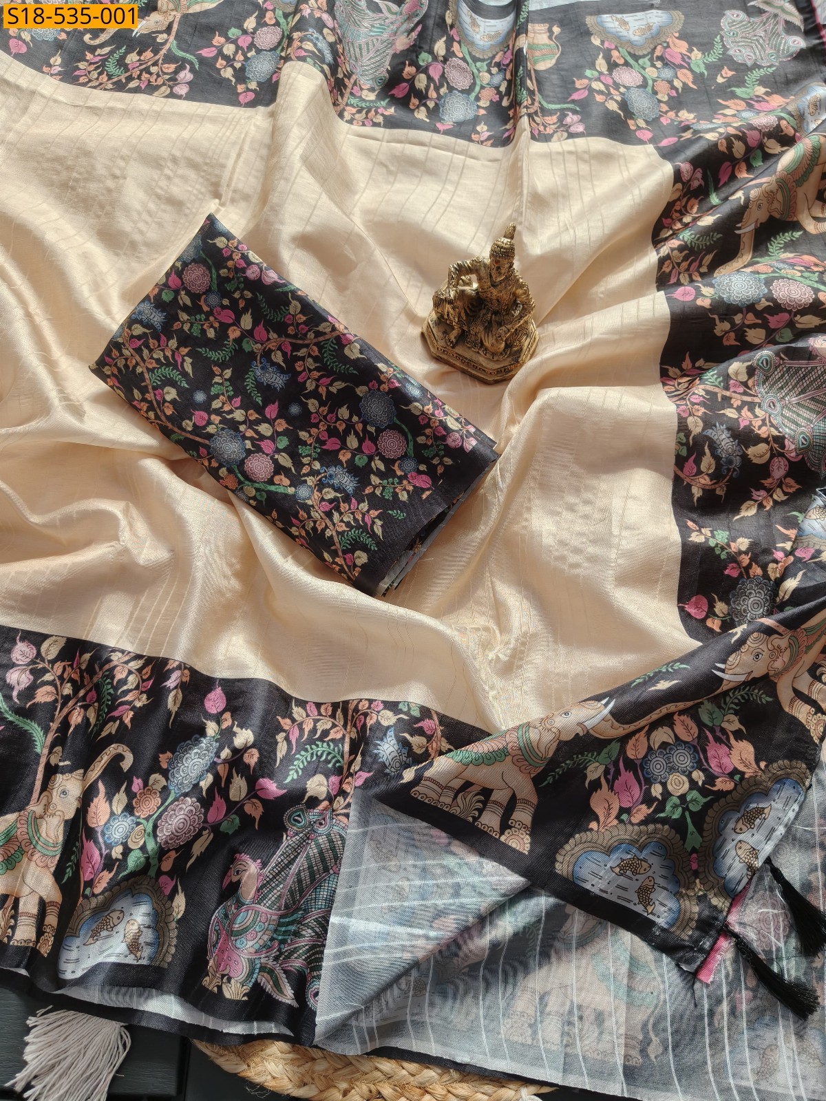 Sandal Fancy tussar silk saree