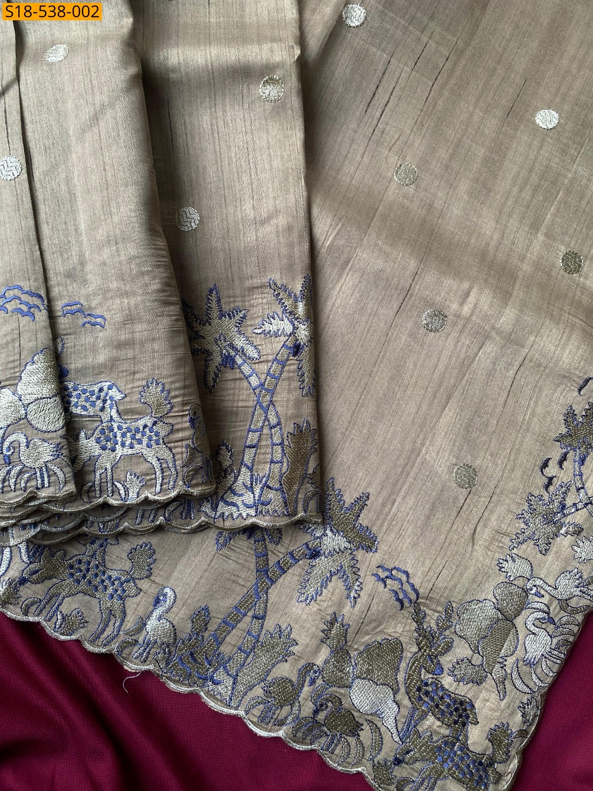 Brown Pure Matka Silk Saree
