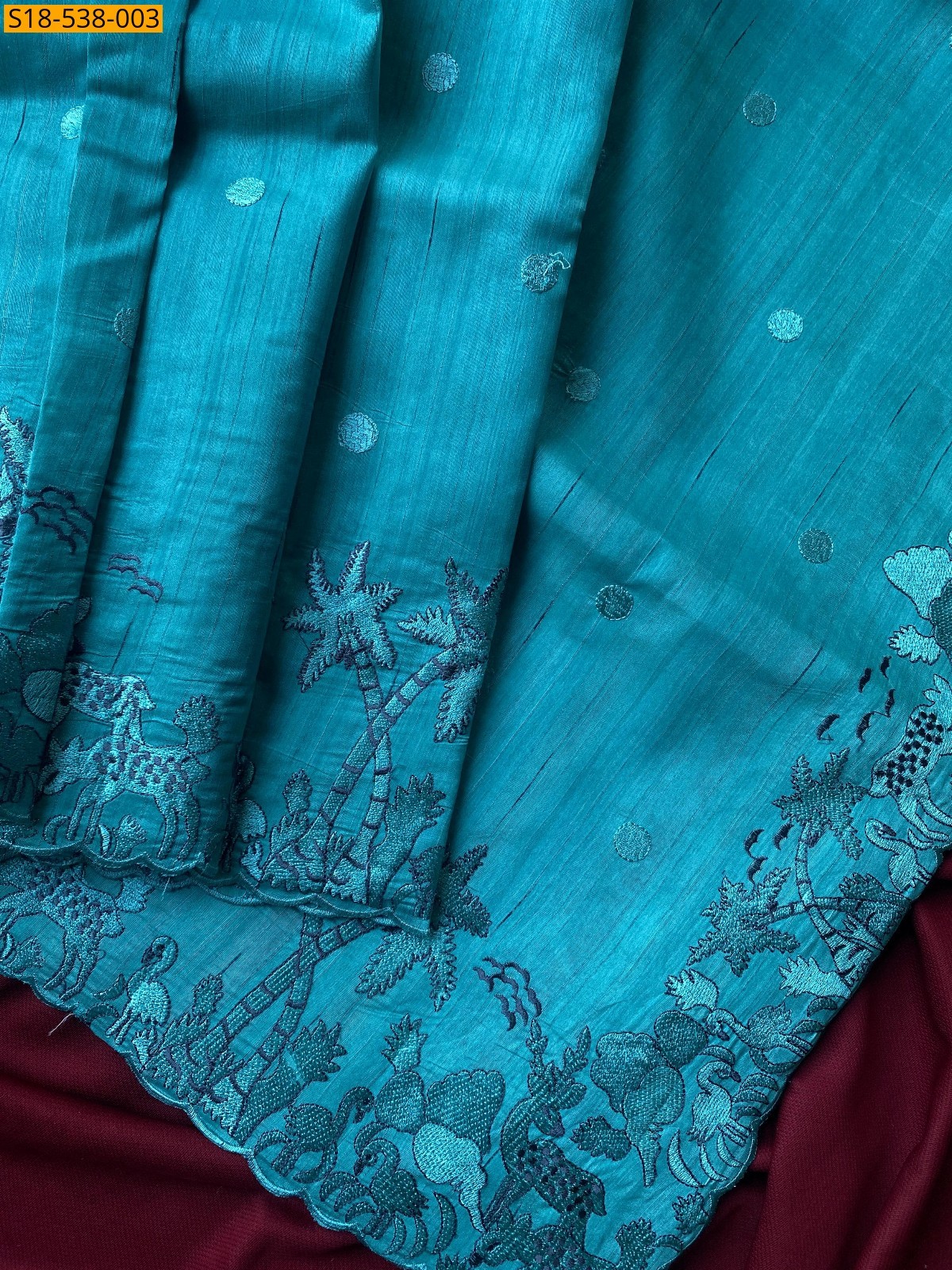 Blue Pure Matka Silk Saree