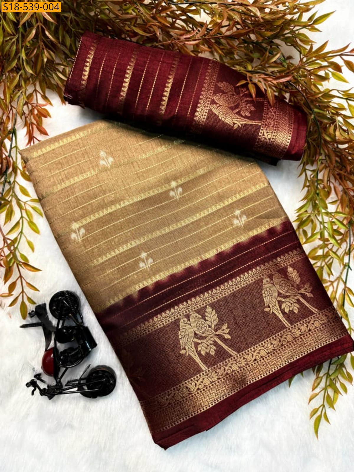 Sandal Fancy Dola Silk Sarees 