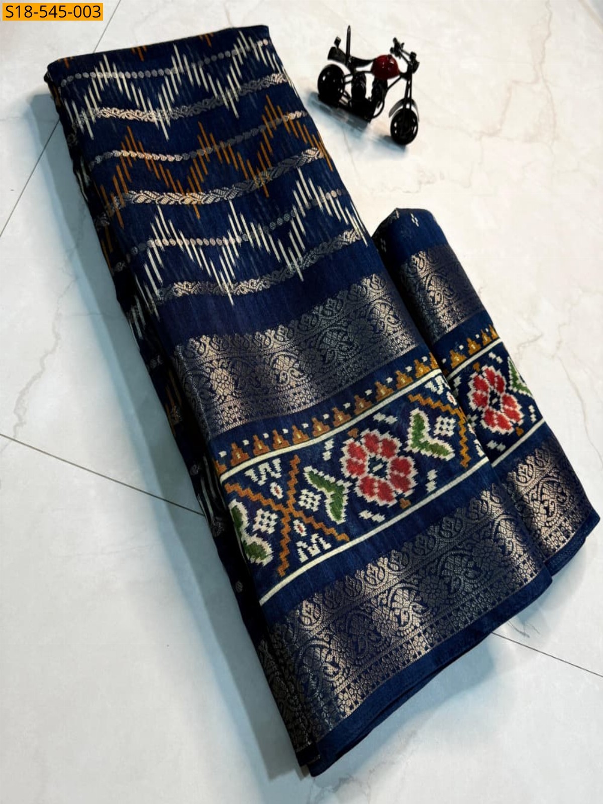 Blue Fancy Cotton silk sarees