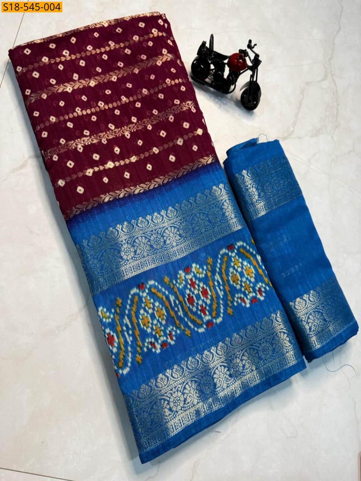 Maroon Fancy Cotton silk sarees