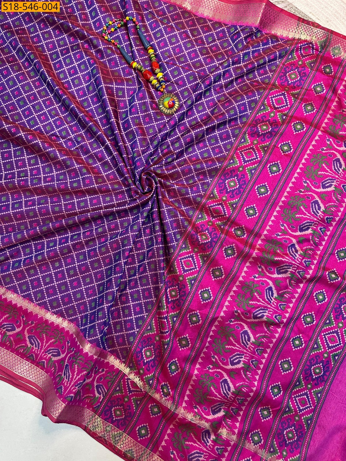 Fancy Patola Silk saree - Purple