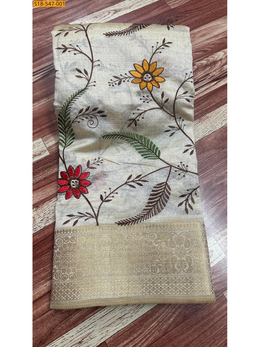 Half white Fancy Soft Tussar Silk saree Half white Fancy Soft Tussar Silk saree