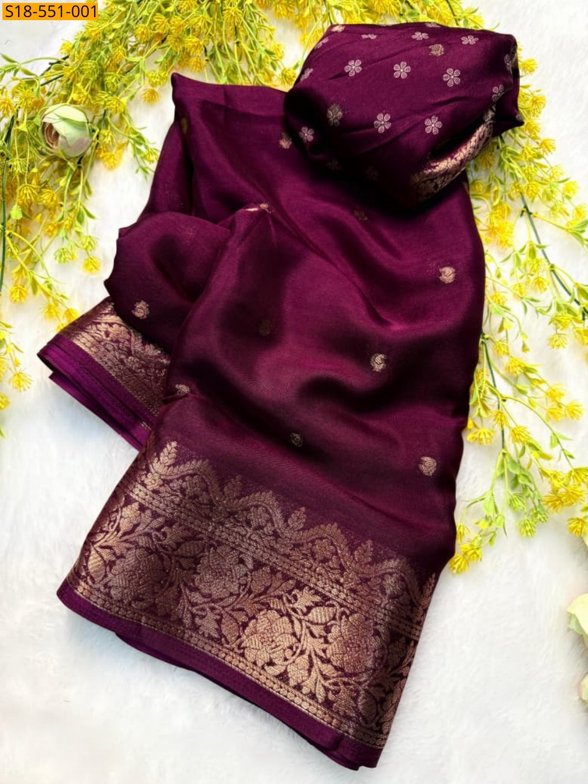 Wine Fancy Creap Silk sarees