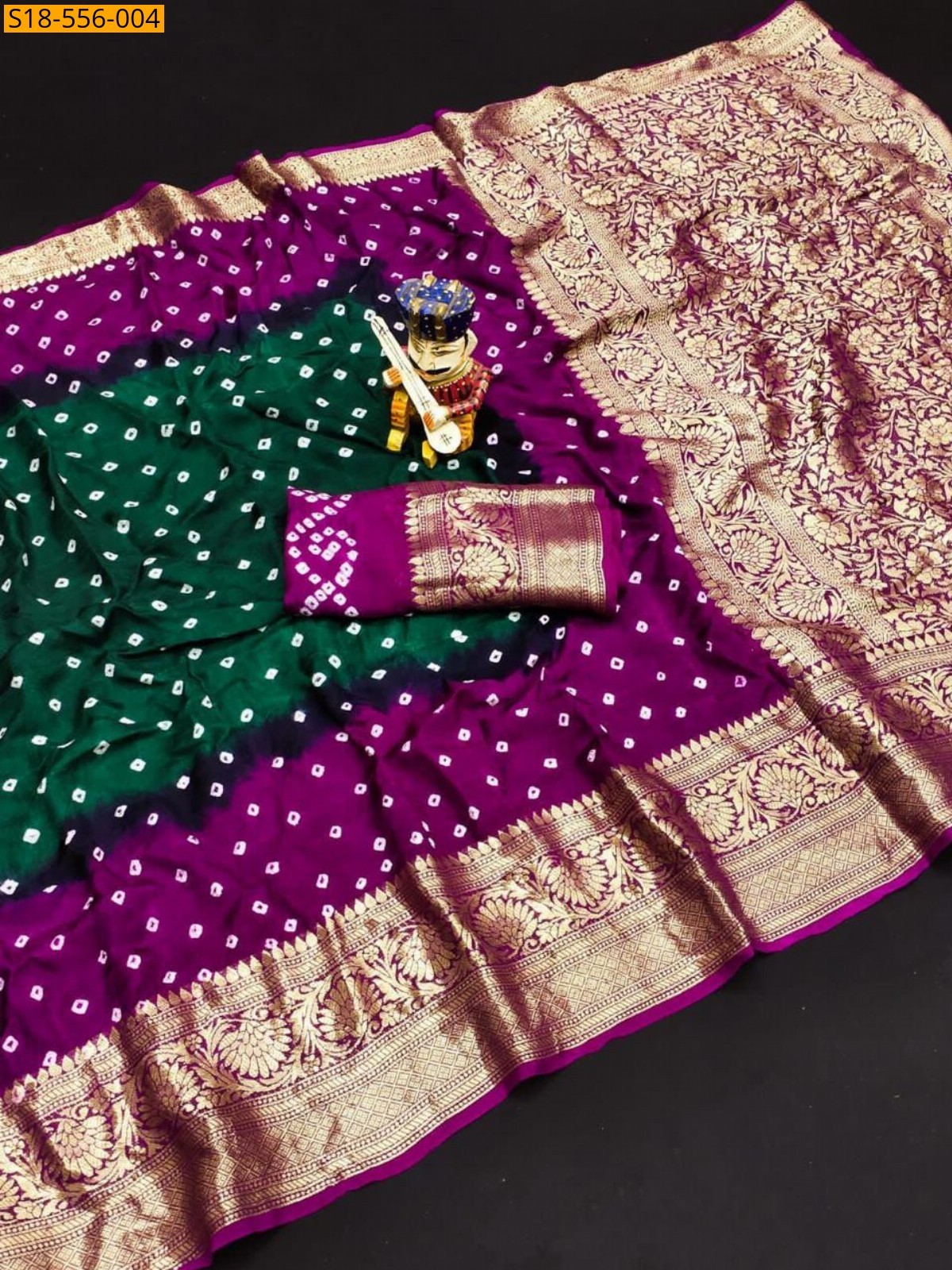 Green Fancy Soft Cotton Silk Sarees