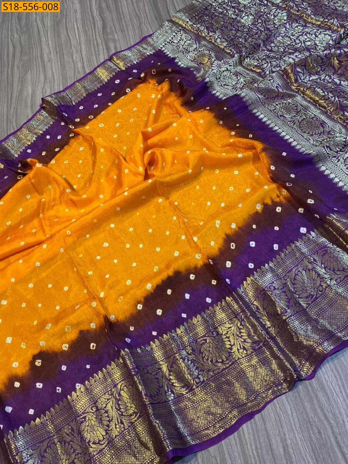 Orange Fancy Soft Cotton Silk Sarees