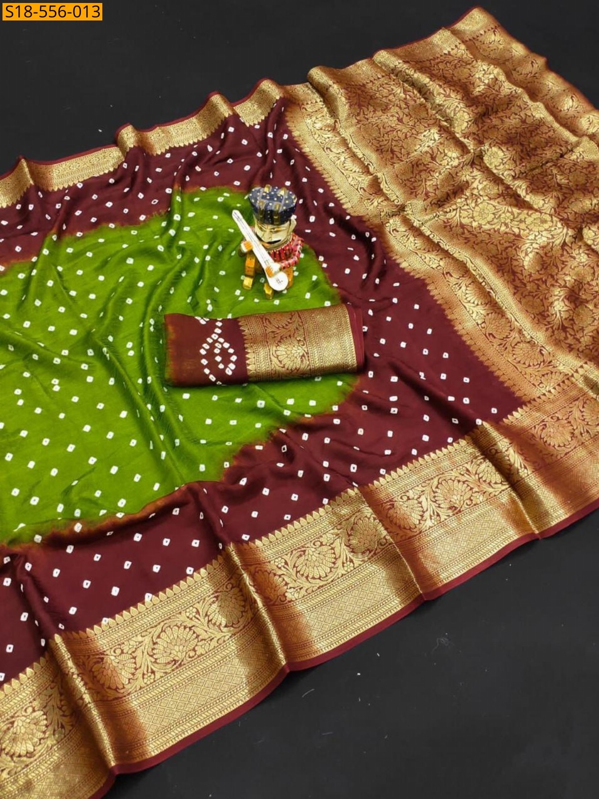 Green Fancy Soft Cotton Silk Sarees