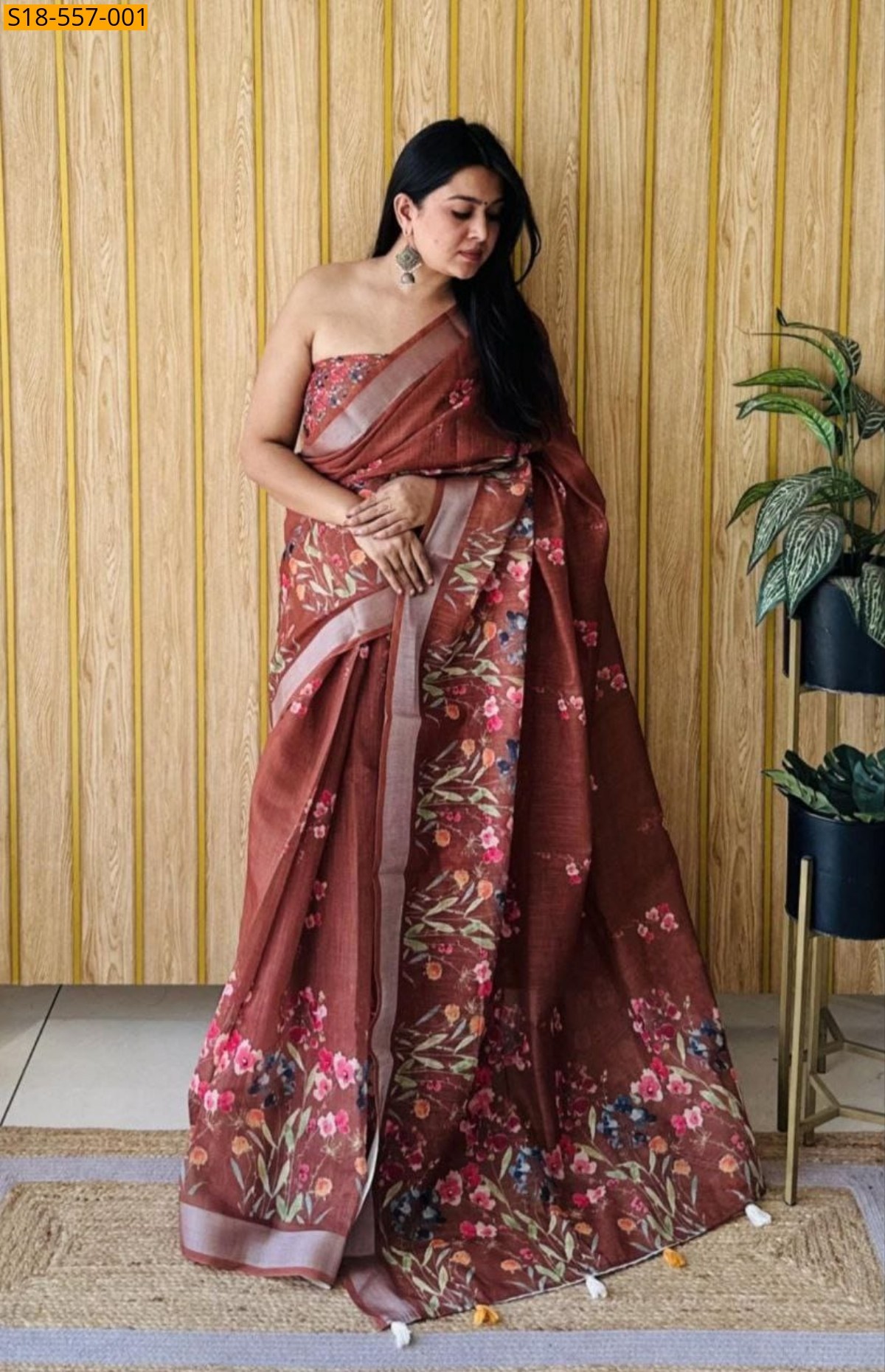 Fancy Linen Printed Sarees