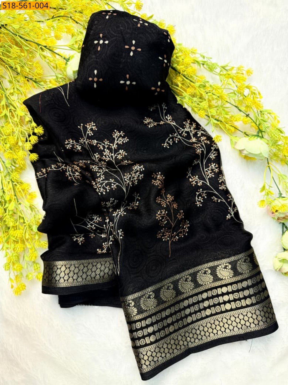 Black Fancy marsh mellow saree