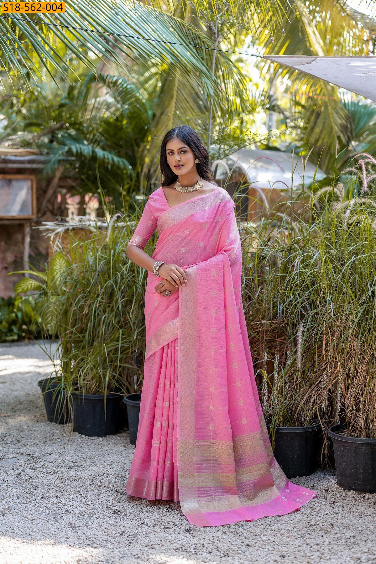Pink Fancy  Resham silk saree 