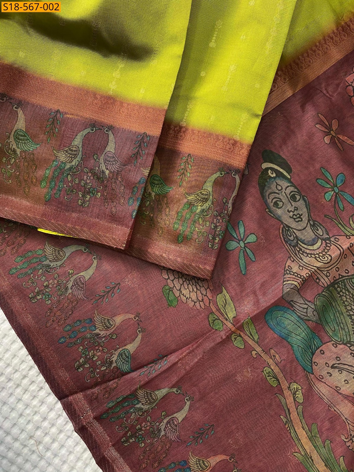 Green Soft chanderi silk sarees