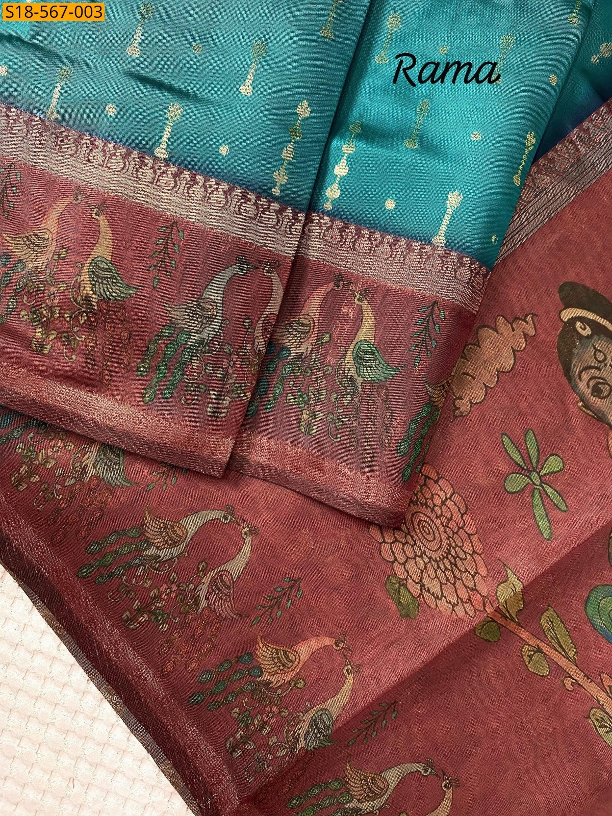 Blue Soft chanderi silk sarees