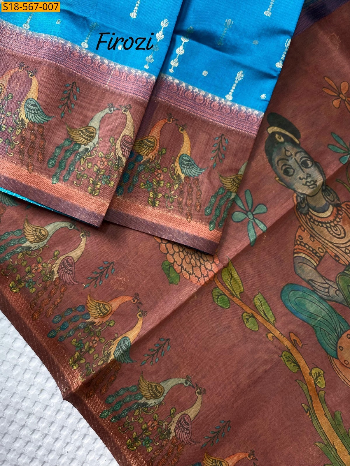 Blue Soft chanderi silk sarees